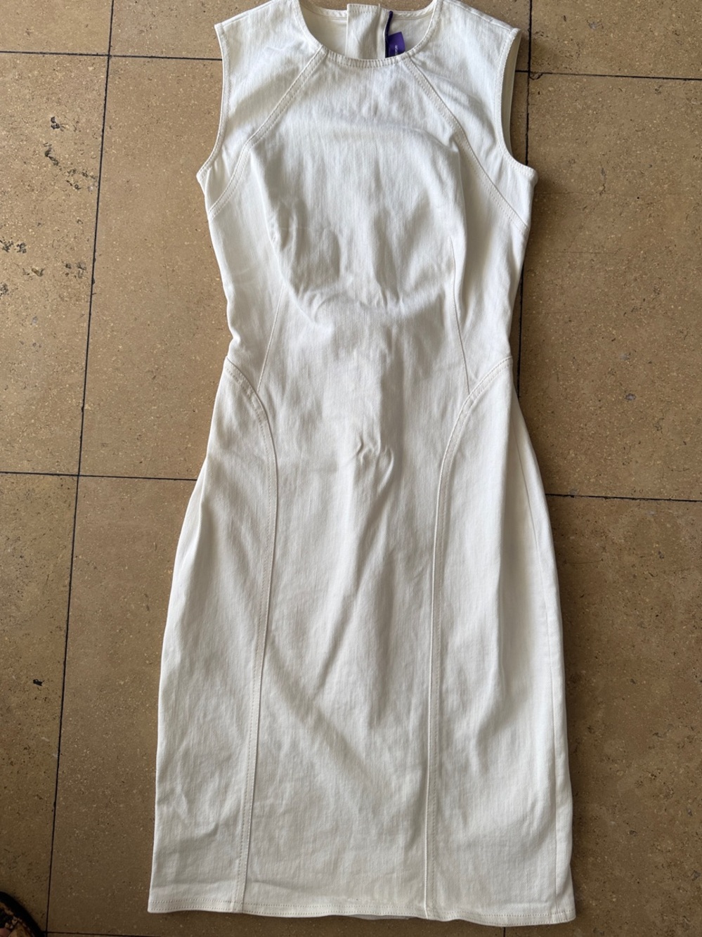 Ralph Lauren Purple Label Ivory Sleeveless Sheath Dress Jean
